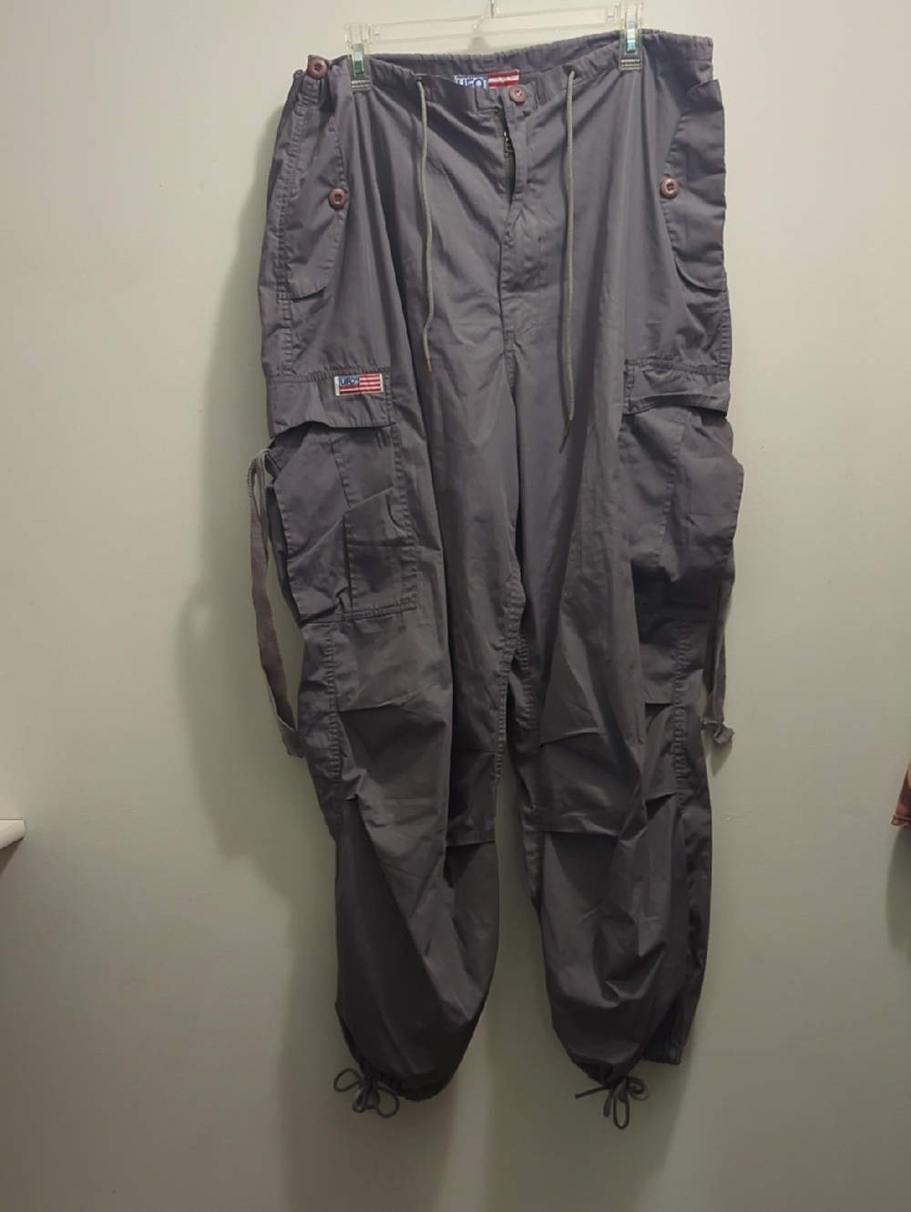 Gray UFO Rave Pants - Classic 90's - Large